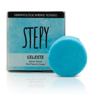 JABÓN FACIAL PIEL MIXTA Y GRASA CELESTE (STEPY)
