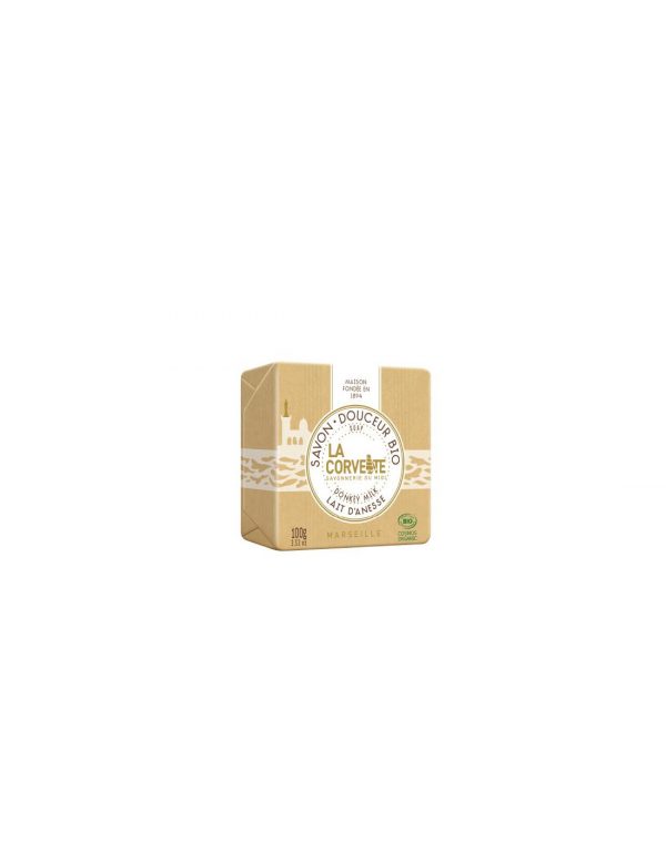 Jabón Dulce Bio LECHE DE ASNO - 100g - COSMOS ORGANIC