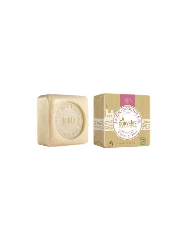 Jabón Suave Bio PÉTALOS DE ROSA - 100g - COSMOS ORGANIC