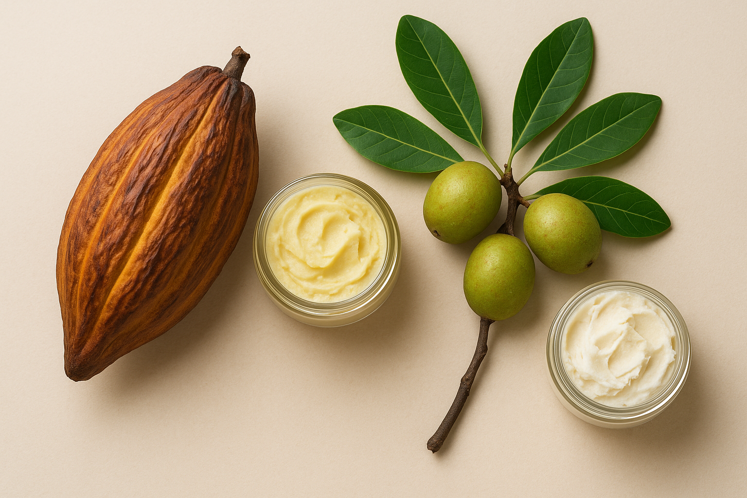 El mundo de las mantecas vegetales puras. Cuida tu piel con Manteca de Karité y Manteca de Cacao: tradición, ciencia y cosmética natural